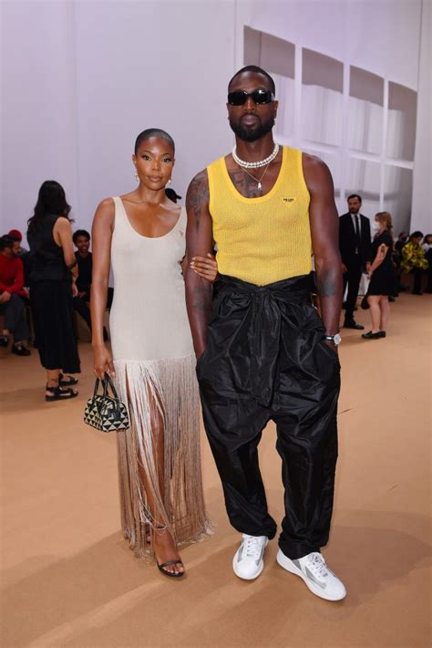 Gabrielle Union and Dwyane Wade Wear Prada Tanks at 